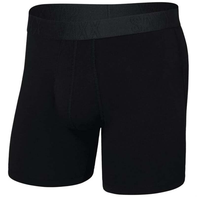 サクソフォン メンズ ボトムス 心地好いズボン下 綿織物 Saxx Droptemp Cooling Cotton Boxer Brief - Men\u0027s Black 黒いこと ズボン・パンツ-メンズファッション