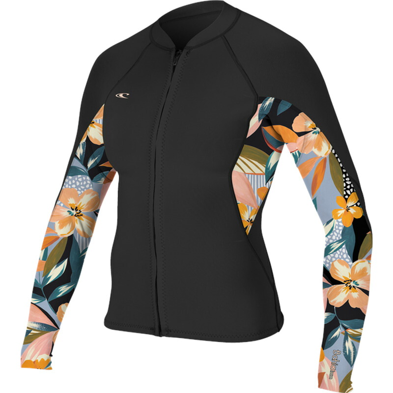 オニール レディース 水着 上下セット ジャケット O'Neill 1.5mm Bahia Full Zip Wetsuit Jacket - Women's Black/Demiflor/Black ブラック