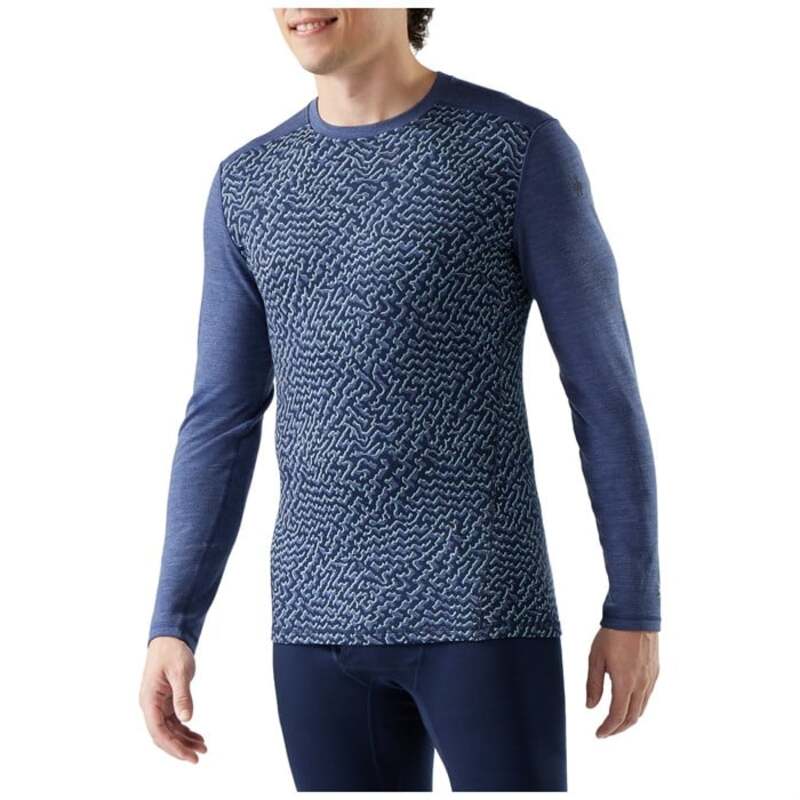 スマートウール メンズ トップス シャツ Smartwool Classic Thermal Merino Base Layer Crew Top - Men's Nightfall Retro Line｜ReVida 店