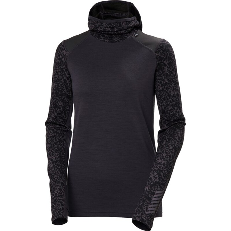 ヘリーハンセン レディース トップス シャツ パーカー Helly Hansen Lifa Merino Midweight Block Hoodie - Women's Black Grape Arc Reflect AOP ブラック|ReVida 店