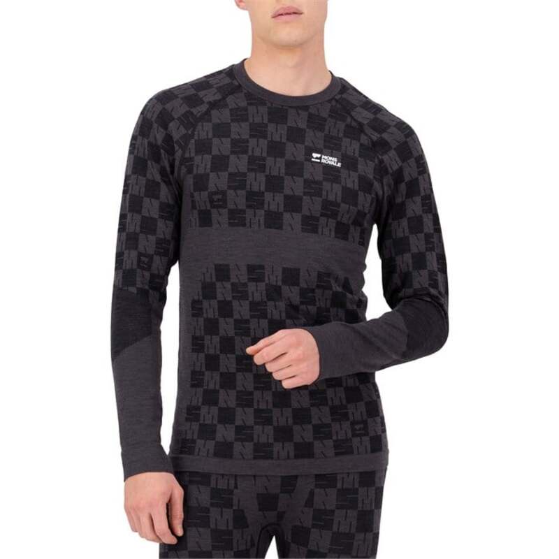 モンスロイヤル メンズ トップス シャツ 長袖 MONS ROYALE Ascender Merino Seamless Long-Sleeve Top - Men's Forged Iron/Black ブラック