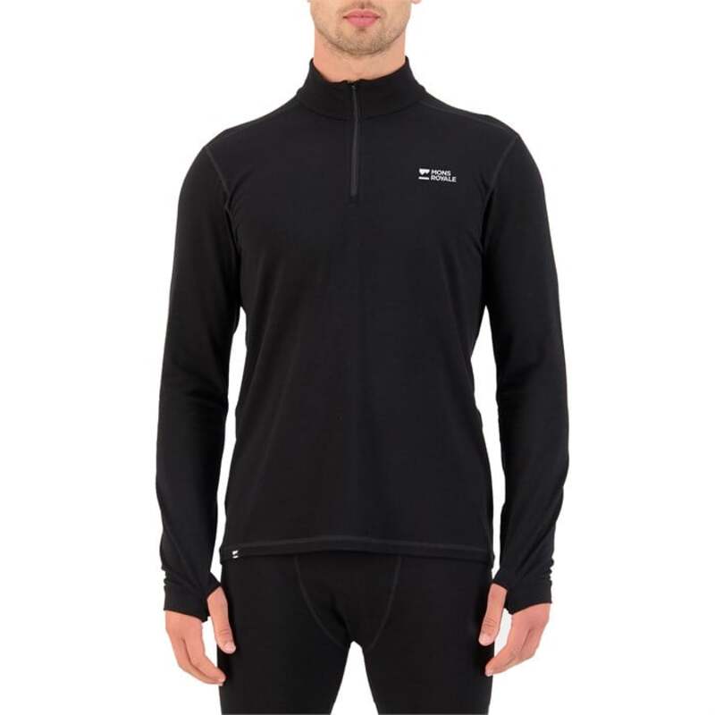 モンスロイヤル メンズ トップス シャツ MONS ROYALE Cascade Merino Base Layer 1/4 Zip Long Sleeve Top - Men's Black ブラック｜ReVida 店 22,792円