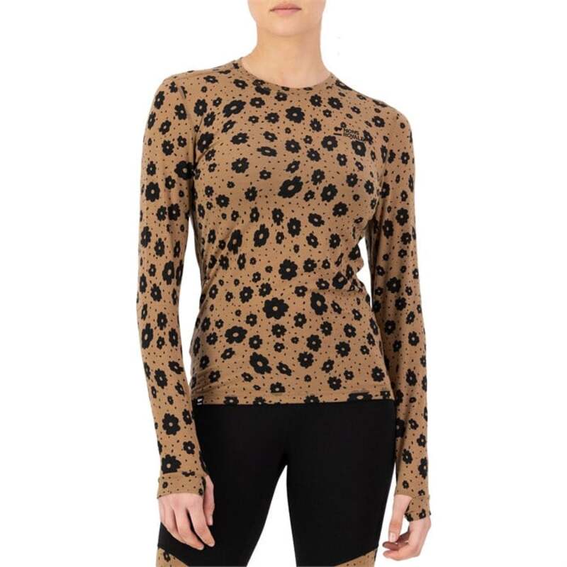 モンスロイヤル レディース トップス シャツ 長袖 MONS ROYALE Cascade Merino Base Layer Long-Sleeve Top - Women's Aoraki Lily Toffee|ReVida 店