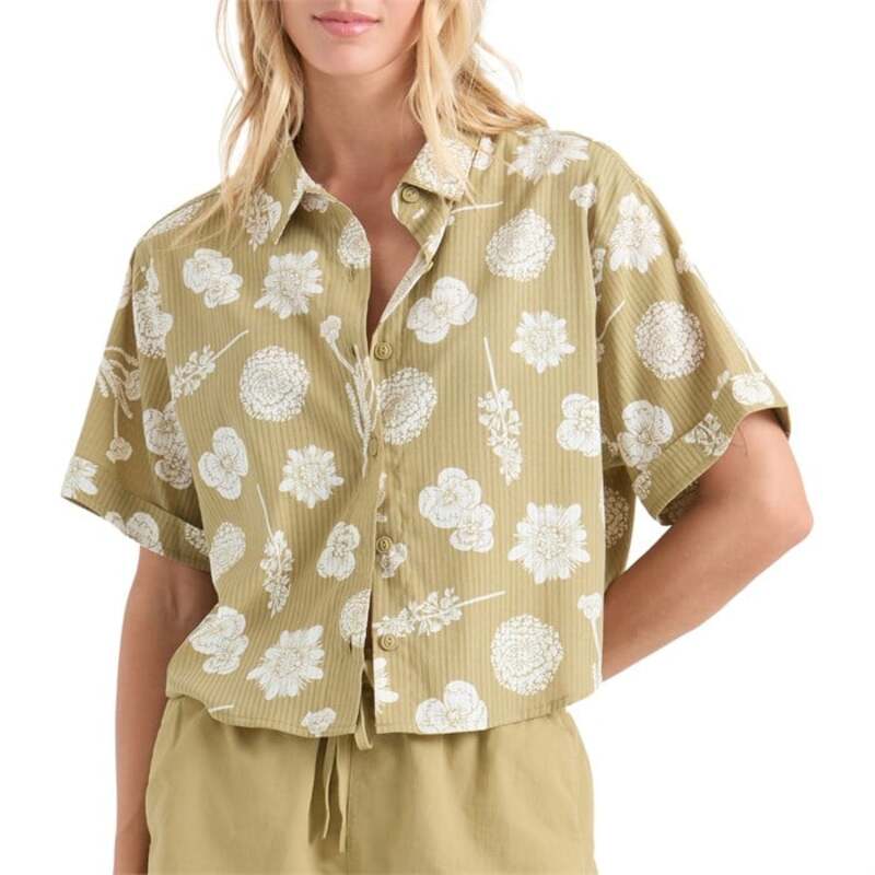 ローアク レディース トップス Tシャツ クロップド Roark Bless Up Cropped Shirt - Women's Dusty Olive オリーブ