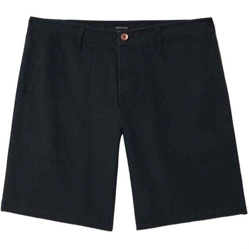 ブリクストン メンズ ボトムス ハーフパンツ・ショーツ プラスサイズ ショートパンツ Brixton Surplus VW Herringbone Shorts - Men's Washed Black ブラック