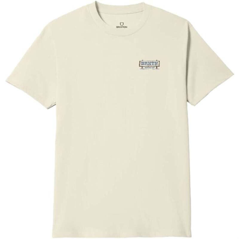 ブリクストン メンズ トップス Tシャツ 半袖 Brixton Hutchinshort-Sleeve Standard T-Shirt - Men's Cream クリーム