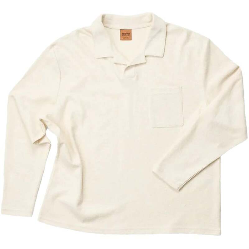 リズム メンズ トップス Tシャツ ヴィンテージ ポロシャツ パイル 長袖 Rhythm Vintage Terry Long-Sleeve Polo - Men's Natural