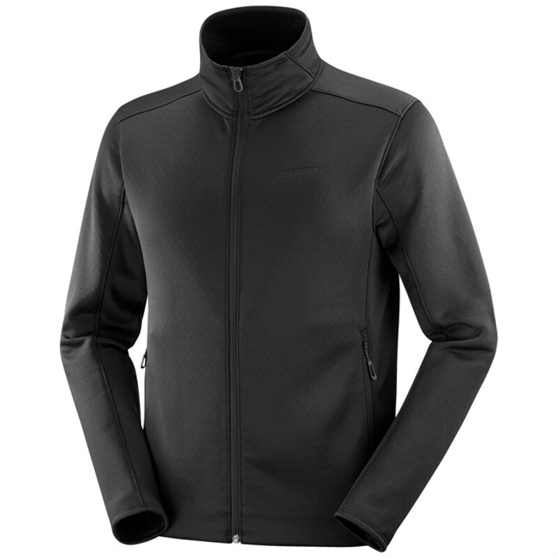 サロモン メンズ アウター パーカー・スウェット フリース Salomon Outline Warm Full Zip Fleece - Men\u0027s Deep Black 黒いこと