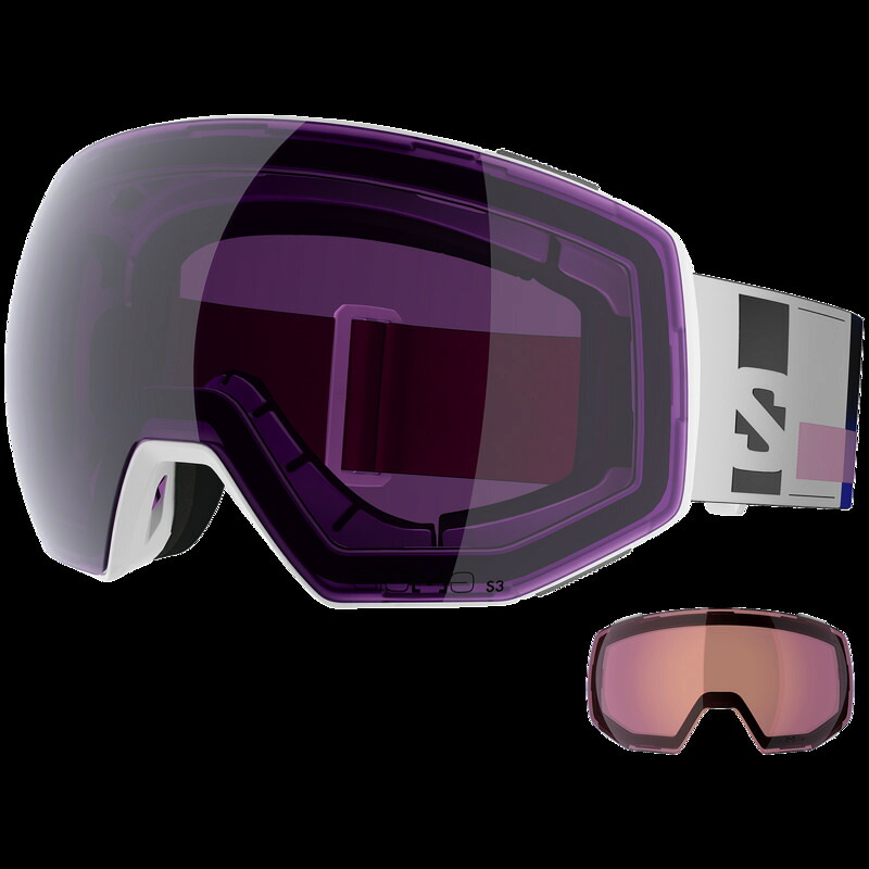 サロモン メンズ 付属物 サングラス・アイウェア Salomon Radium Prime Sigma Goggles White Addikt/Sigma Sky Blue+Sigma Light Blue 白いこと