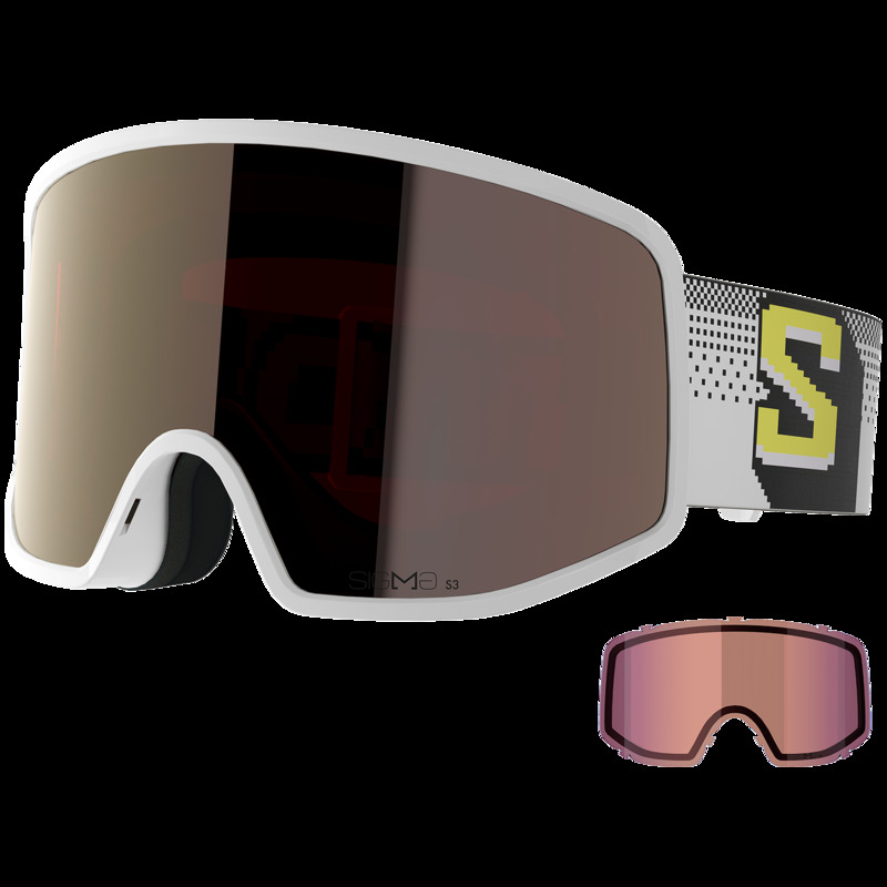 サロモン メンズ 添え物 サングラス・アイウェア Salomon Sentry Pro Sigma Goggles White Pixels/Sigma Gun Metal+Sigma Light Blue 白いこと