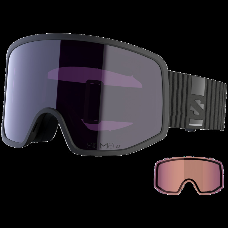 サロモン メンズ 添え物 サングラス・アイウェア Salomon Sentry Pro Sigma Goggles Black/Sigma Sky Blue+Sigma Light Blue 黒いこと