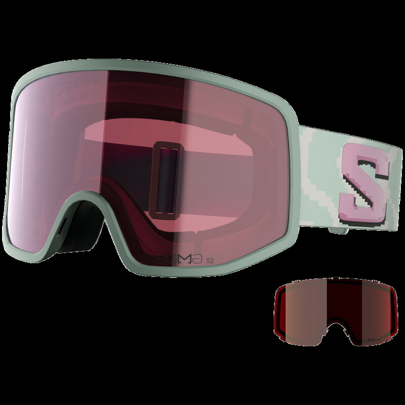 サロモン メンズ 佩び物 サングラス・アイウェア Salomon Sentry Pro Sigma Goggles Icebergreen/Sigma Silver Pink+Sigma Gun Metal サクラ色