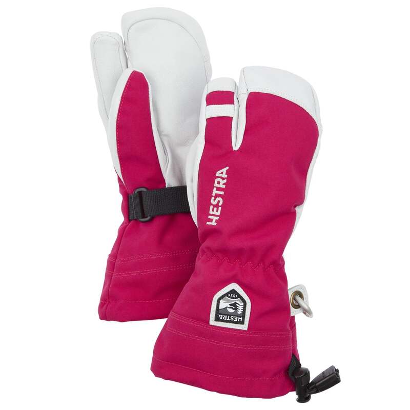 ヘストラ メンズ 添え物 グローブ なめし革 Hestrarmy Leather Heli Ski Jr. 3-Finger Mittens - Kids\u0027 Fuchsia フューシャ