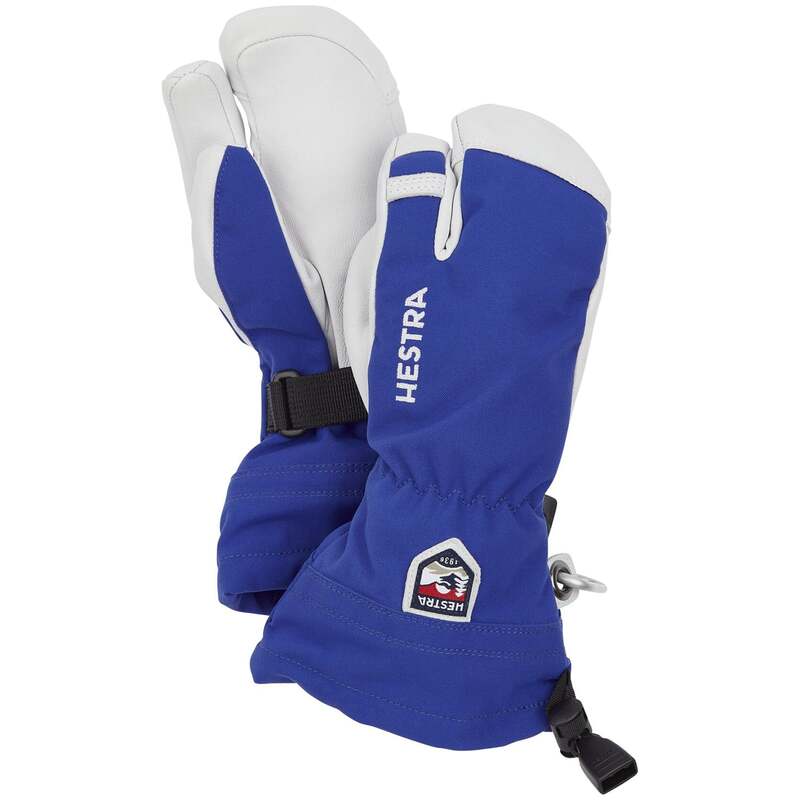 ヘストラ メンズ 添え物 グローブ なめし革 Hestrarmy Leather Heli Ski Jr. 3-Finger Mittens - Kids\u0027 Royal Blue 青碧