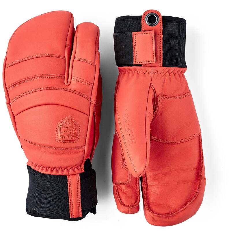 ヘストラ メンズ 付属物 グローブ Hestra Falline 3-Finger Mittens Flame Red 赤いこと