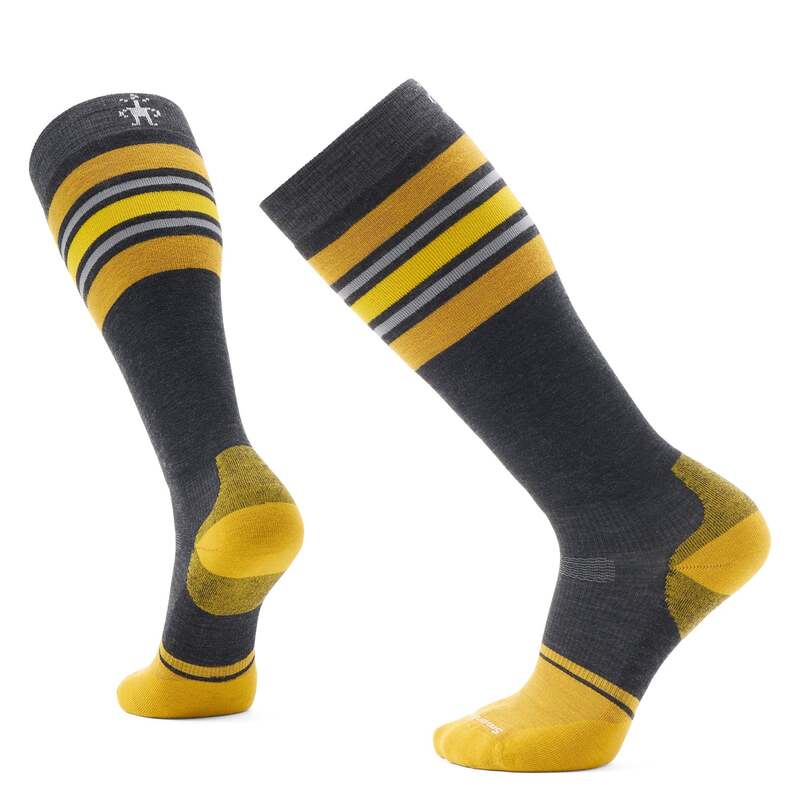 かっこ良い羊毛 メンズ アンダーお召しもの ソックス Smartwool Snowboard Targeted Cushion Stripextra Stretch OTC Socks Charcoal 濃灰色