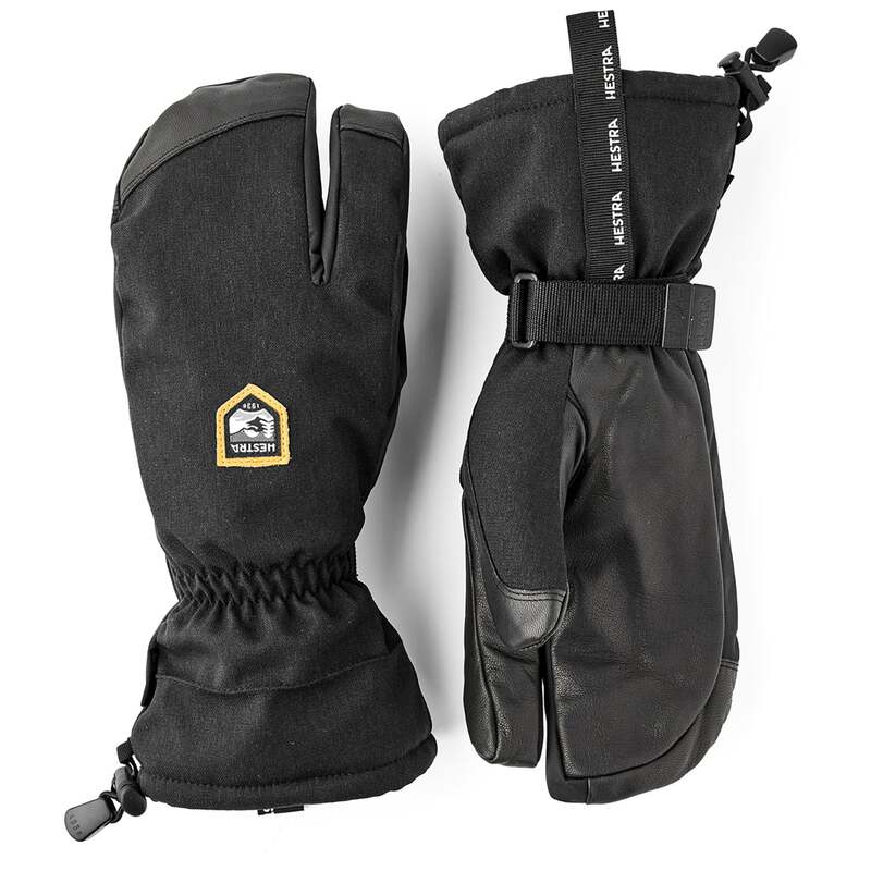 ヘストラ メンズ 佩び物 グローブ Hestra CZone Mountain 3-Finger Gloves Black 黒いこと