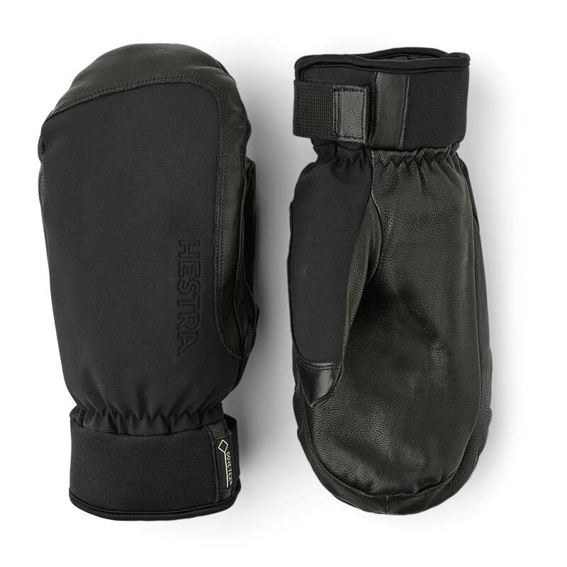 ヘストラ メンズ 佩び物 グローブ Hestralpine Short GORE-TEX Mittens Black 黒いこと