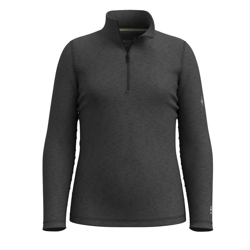 スマートウール メンズ トップス シャツ Smartwool Classic Thermal Merino Base Layer 1/4 Zip Top - Kids' Charcoal Heather チャコール｜ReVida 店