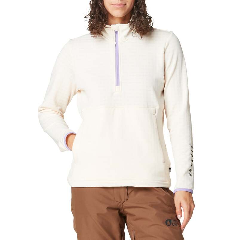 活動写真 オーガニック レディース アウター パーカー・スウェット フリース Picture Organic Bake 1/4 Grid Fleece - Women\u0027s Vanilla