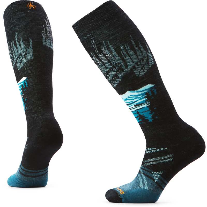 かっこ良い羊毛 レディース アンダー御召しもの ソックス Smartwool Ski Full Cushion Alpine Auroras OTC Socks - Women\u0027s Black 黒いこと