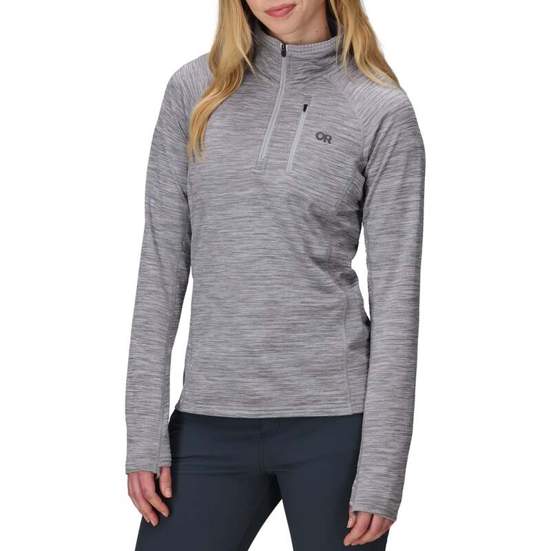 アウトドア問い合わせ レディース アウター パーカー・スウェット ハーフジップ フリース Outdooresearch Vigor Grid Fleece Quarter Zip - Women\u0027s Grey Heather 薄墨色
