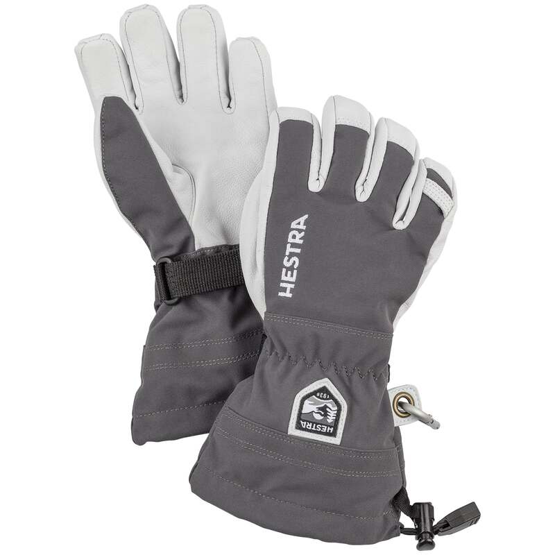 ヘストラ メンズ 添え物 グローブ なめし革 Hestrarmy Leather Heli Ski Jr. Gloves - Kids\u0027 Grey 薄墨色