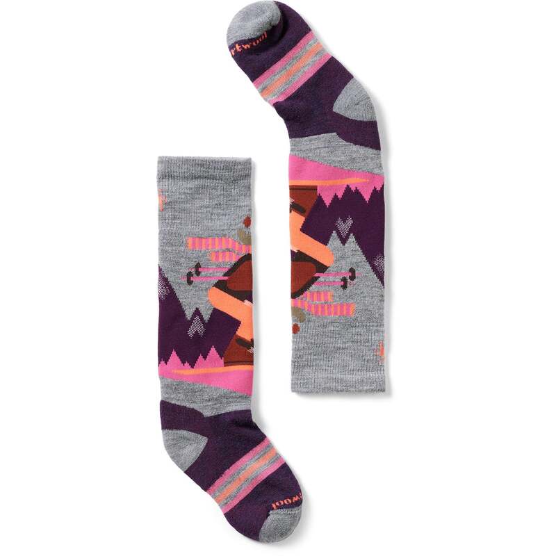 かっこ良い羊毛 メンズ アンダーお召しもの ソックス Smartwool Wintersport Full Cushion Mountain Moose OTC Socks - Kids\u0027 Light Gray-Pink 薄墨色