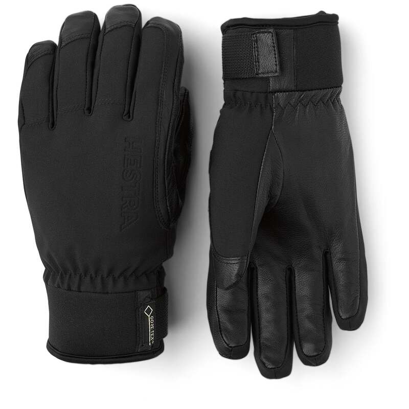 ヘストラ メンズ 佩び物 グローブ Hestralpine Short GORE-TEX Gloves Black 黒いこと