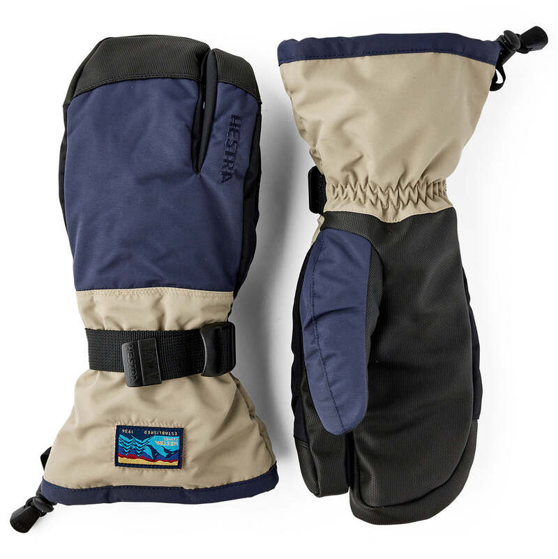 ヘストラ メンズ 佩び物 グローブ Hestra Gauntlet Sr 3-Finger Mittens Dark Navy/Beige 米国海軍