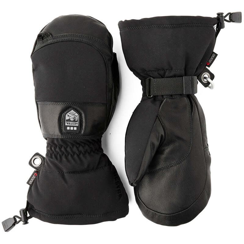 ヘストラ メンズ 付属物 グローブ Hestra Heater Gauntlet Mittens Black 黒いこと