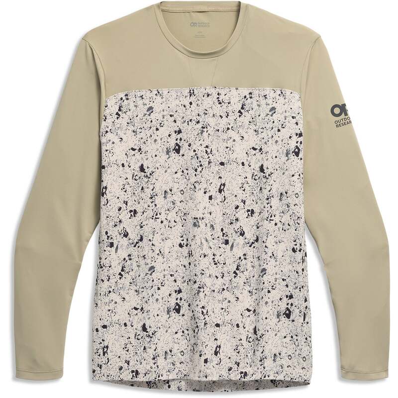 アウトドア問い合わせ メンズ トップス ティーシャツ ティーシャツ 長袖 踵 Outdooresearch Freewheelong-Sleeve Jersey Pro Khaki/Oyster Creekside Print カーキ