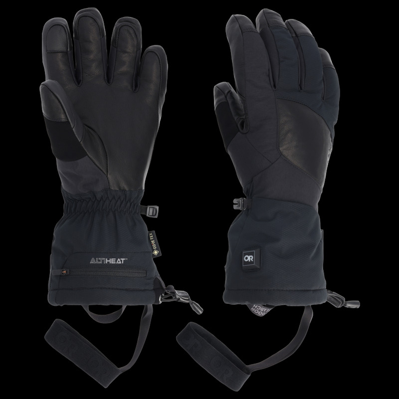 アウトドア問い合わせ メンズ 付属物 グローブ Outdooresearch Prevail Heated GORE-TEX Glovesolid Black 黒いこと