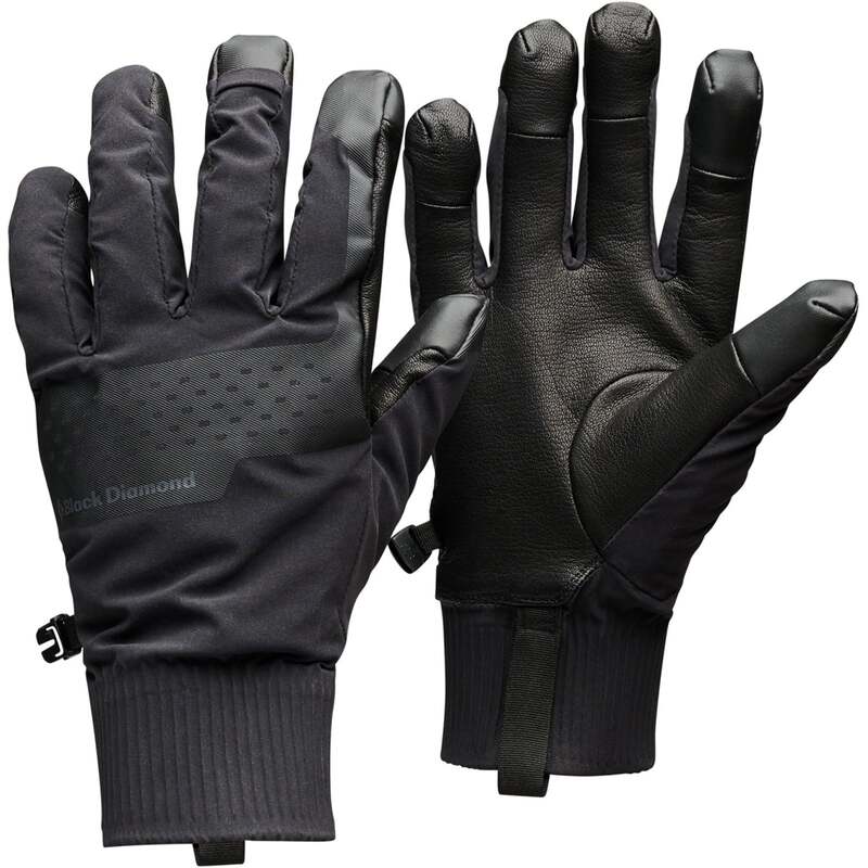 黒いこと金剛石 メンズ 佩び物 グローブ Black Diamond Alpine Softshell Gloves Black 黒いこと