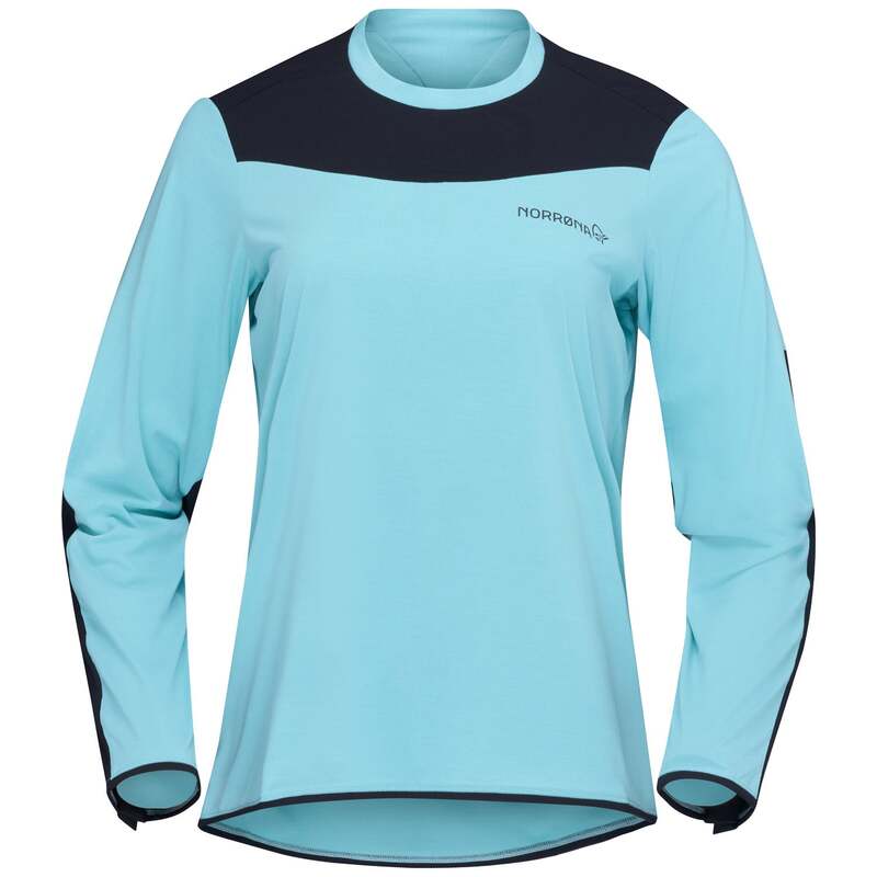 ノローナ レディース トップス シャツ ジャージー 長袖 Norrona Skibotn Equaliser Tech Long-Sleeve Jersey - Women's Aqua Haze/Caviar Black ブラック|ReVida 店