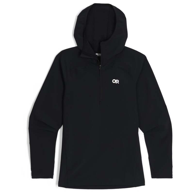 アウトドア問い合わせ レディース アウター 上衣・上衣 パーカー 踵 Outdooresearch Freewheel Half-Zip Hoodie - Women\u0027s Black 黒いこと
