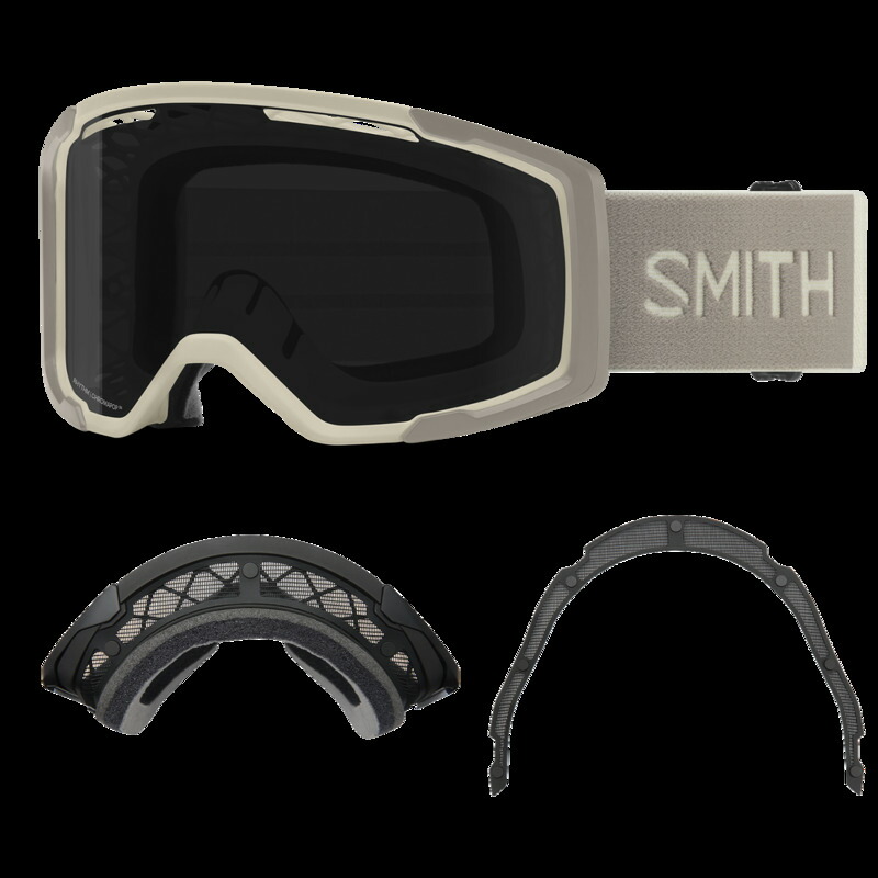 スミス メンズ 佩び物 サングラス・アイウェア Smith RhythmTB Goggles + Dirt Screen Chalk/ChromaPop Sun Black + Clear 車輪止め