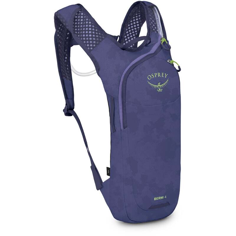 雄掻きならす メンズ 御徒面子 うしろ側容器に並べる・背嚢 Osprey Berm 4 Hydration Pack Botswana Purple Dust Print パープル