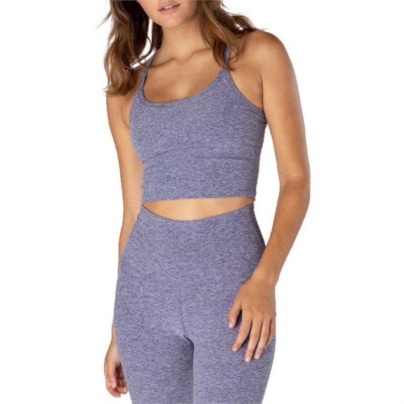 楽天ランキング1位 ビヨンドヨガ レディース タンクトップ トップス Beyond Yoga Spacedye Slim Racerback Cropped Tank Top Women S Dusty Violet Lovely Lilac 100 本物保証 Habs Edu Kw