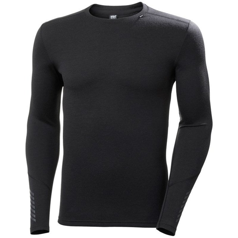 ヘリーハンセン メンズ トップス シャツ Helly Hansen Lifa Merino Midweight Crew Baselayer Top Black ブラック｜ReVida 店