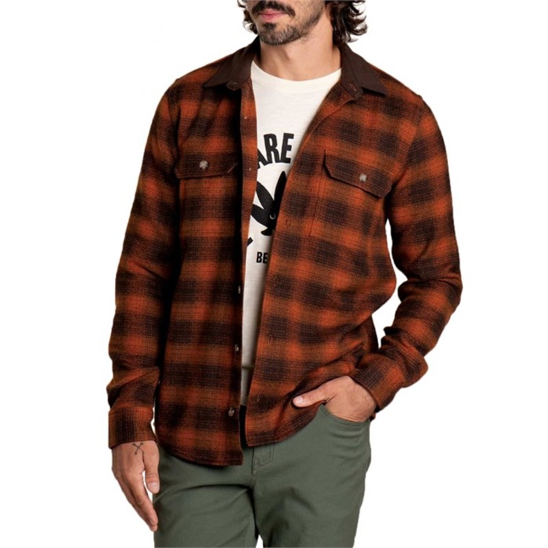 国内配送 トードアンドコー メンズ シャツ トップス Toad Co Folk Yeah Long Sleeve Shirt Sorrel 正規店仕入れの Opensystem Cl