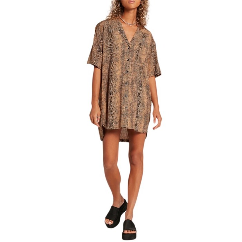 ボルコム レディース ワンピース トップス Volcom In Tha Tropics Tunic Women S Animal Print Msselectronics Gr