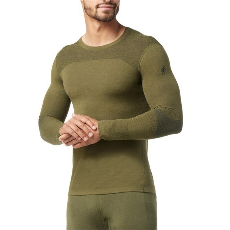 スマートウール メンズ トップス シャツ ニット Smartwool Intraknit Merino 200 Crew Top Winter Moss｜ReVida 店