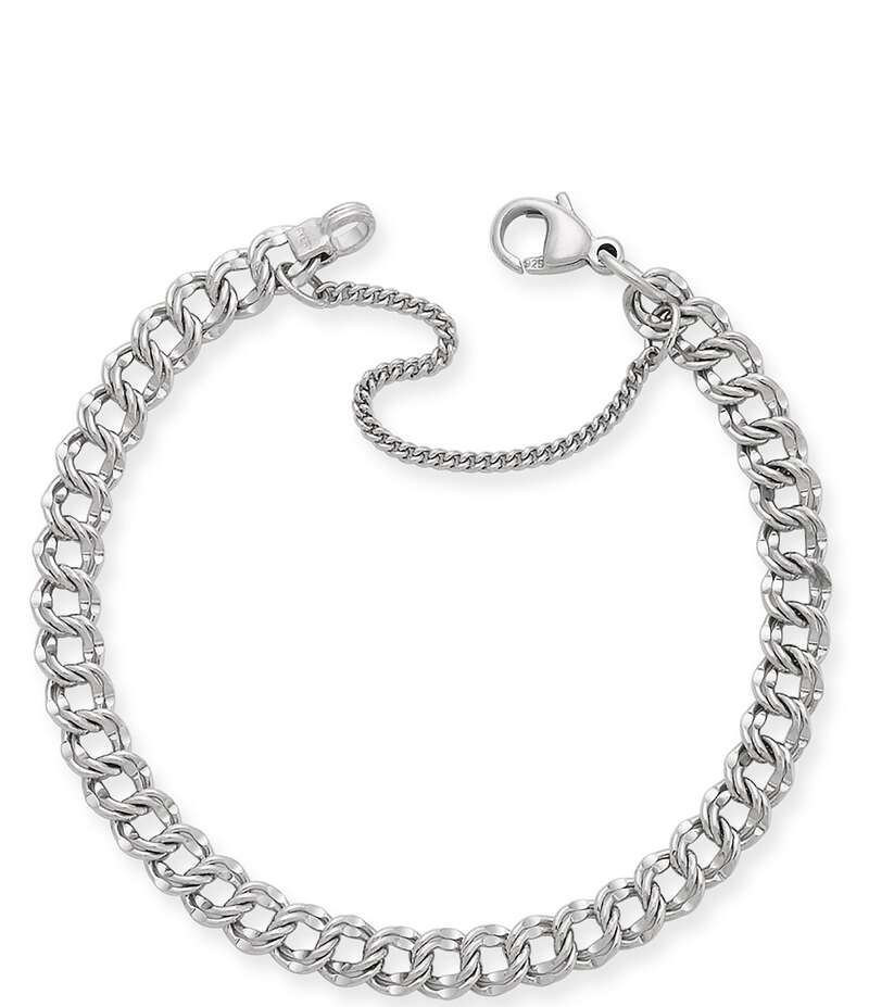 ジェームズ エイヴリー レディース アクセサリー ブレスレット・バングル・アンクレット James Avery Light Double Curb Charm Bracelet Sterling Silver シルバー｜ReVida 店