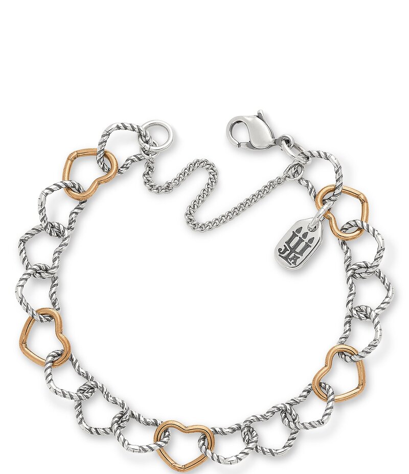 ジェームズ エイヴリー レディース アクセサリー ブレスレット・バングル・アンクレット James Avery Twisted Wire Two Tone Connected Hearts Charm Bracelet Sterling Bronze｜ReVida 店 21,155円