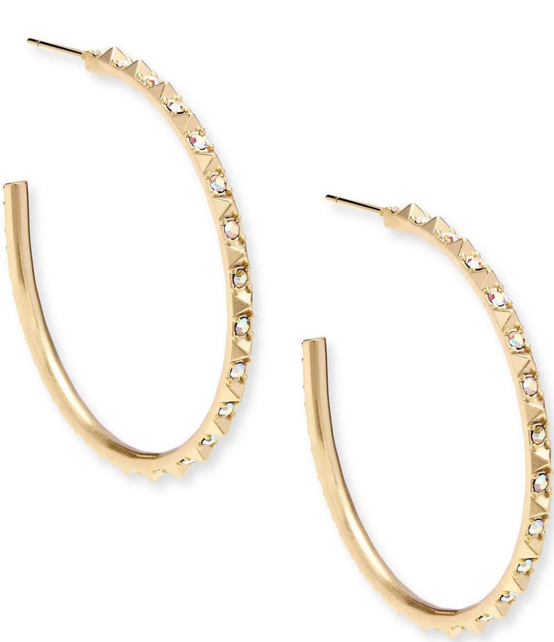 ケンドラスコット レディース アクセサリー ピアス・イヤリング Kendra Scott Crystal Veronica Hoop Earrings 14k Gold Plated ゴールド