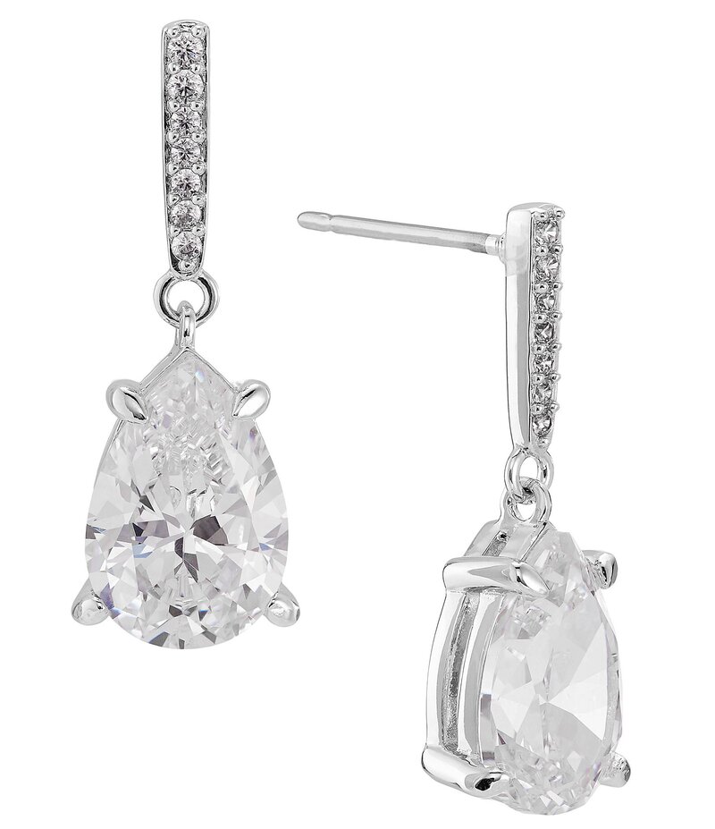 ナディール レディース アクセサリー ピアス・イヤリング Nadri Colette Oval Crystal Drop Earrings Rhodium