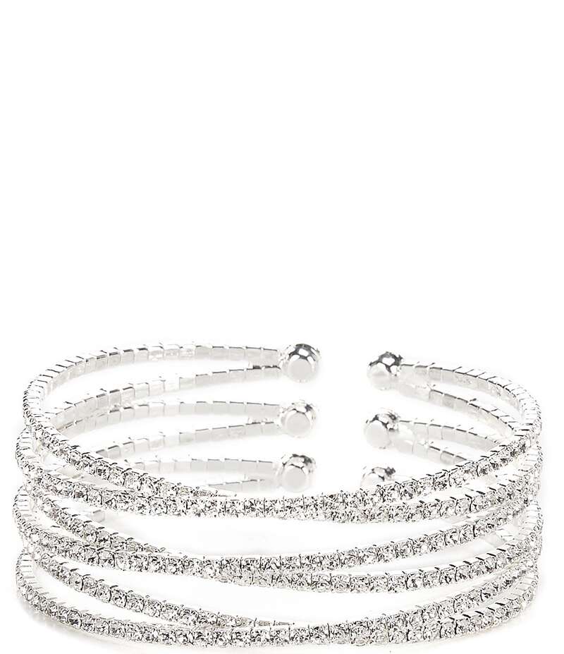 セザンヌ レディース アクセサリー ブレスレット・バングル・アンクレット Cezanne Triple Overlap Crystal Cuff Bracelet Crystal｜ReVida 店