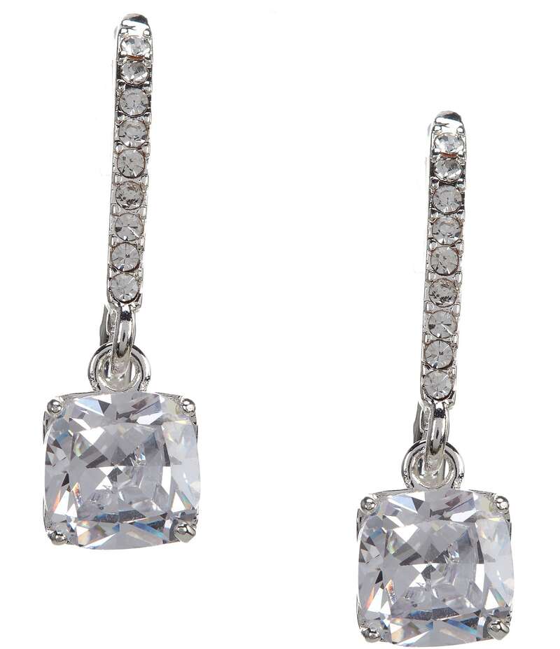 セザンヌ レディース アクセサリー ピアス・イヤリング Cezanne Pave Cushion CZ Crystal Drop Earrings Silver シルバー|ReVida 店