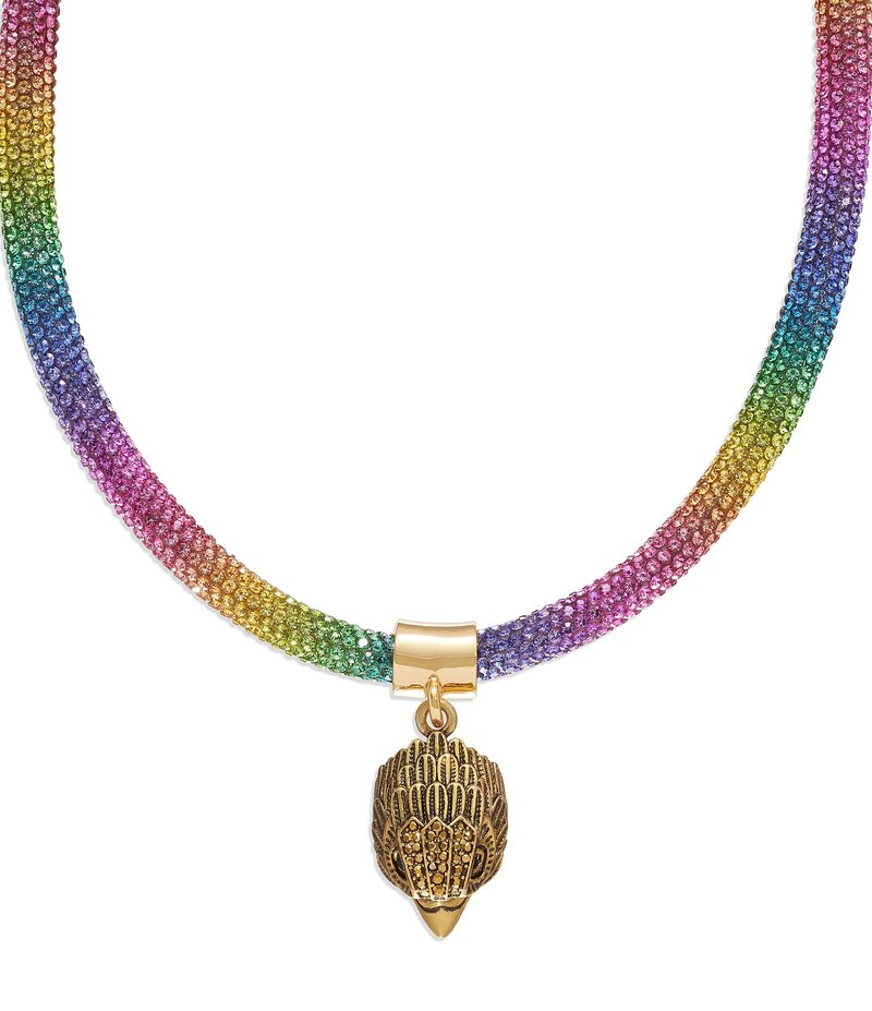 カートジェイガーロンドン レディース アクセサリー ネックレス・チョーカー メッシュ レース Kurt Geiger London Signature Eagle Rainbow Rhinestone Mesh Statement Collar Necklace Multi マルチカラー
